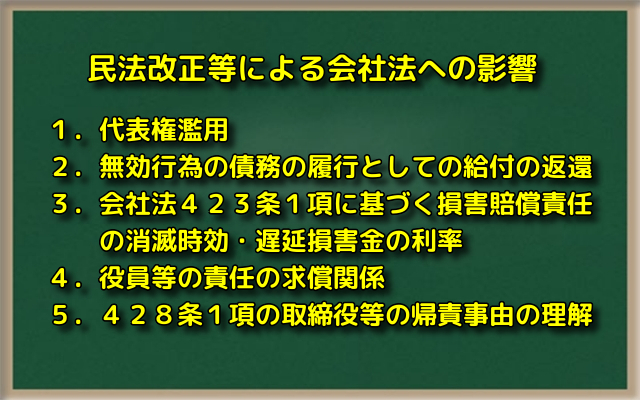 民法改正等による会社法への影響 加藤喬の司法試験 予備試験対策ブログ